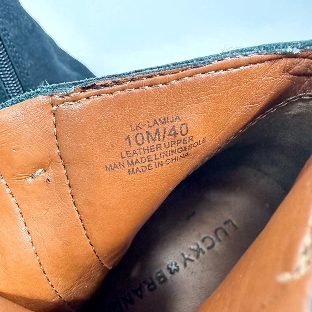 Lucky Brand Peep Toe Leather Booties